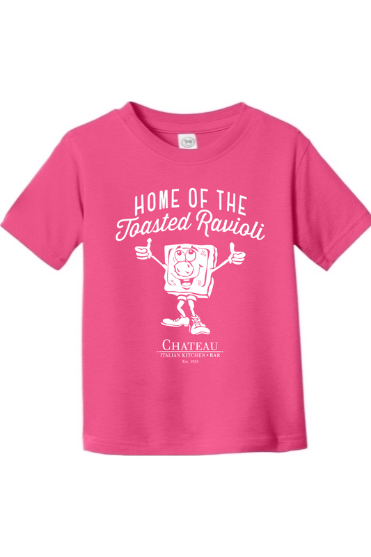 Chateau Home of the Toasted Ravioli Cotton *Spring Colors* T-Shirt - Toddler