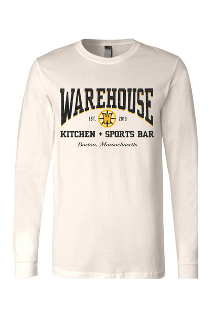 Warehouse Kitchen + Sports Bar Boston Black & Gold Cotton Long Sleeve T-Shirt - Unisex