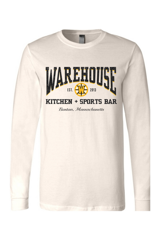 Warehouse Kitchen + Sports Bar Boston Black & Gold Cotton Long Sleeve T-Shirt - Unisex