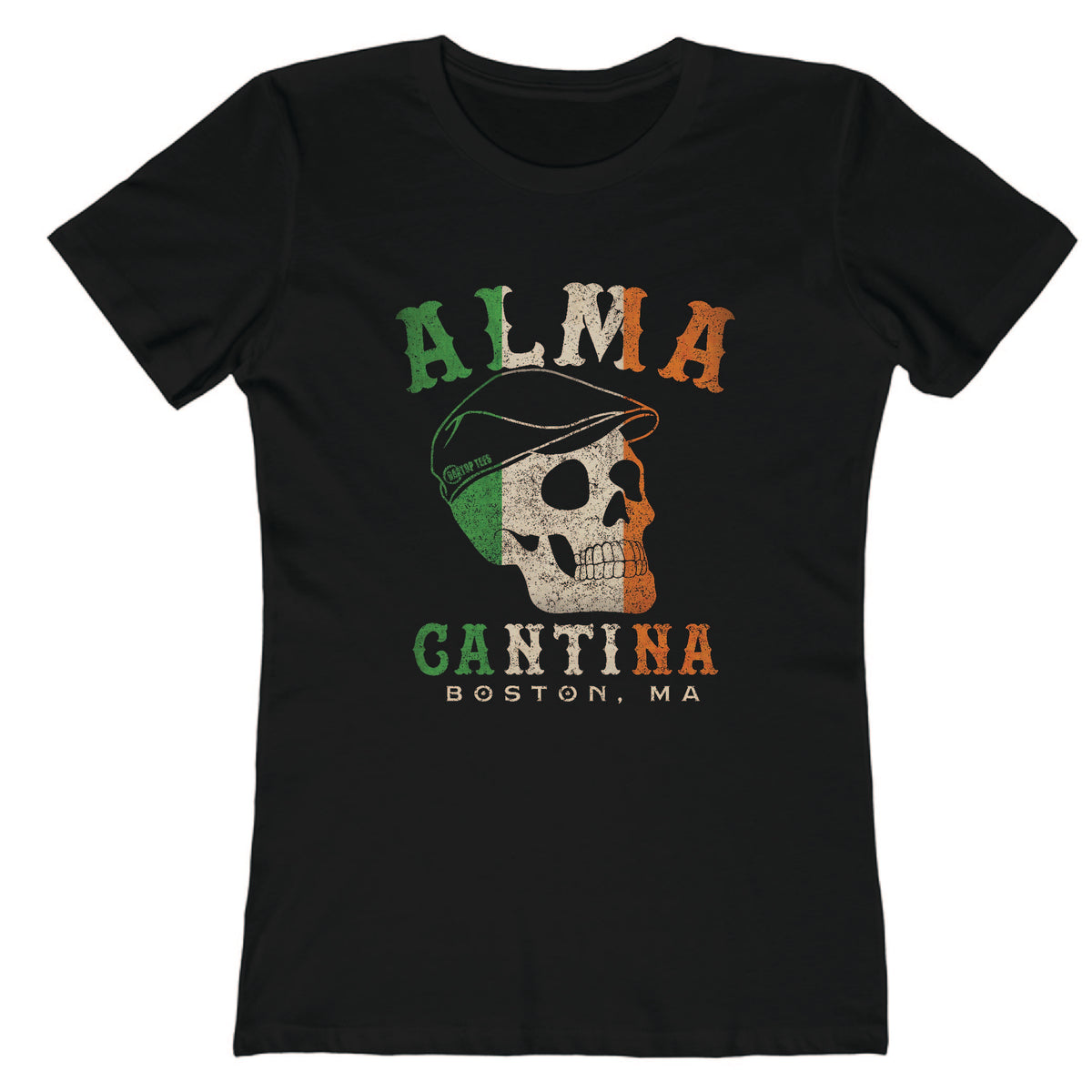 Alma Cantina Boston Irish 100% Cotton T-Shirt - Women's