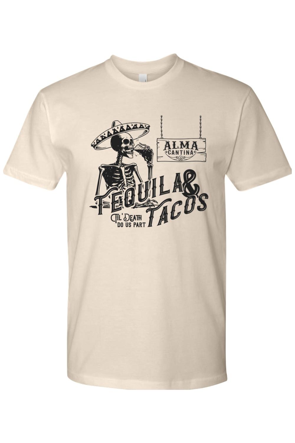 Alma Cantina 'Til Death Premium Fit Cotton T-Shirt - Mens