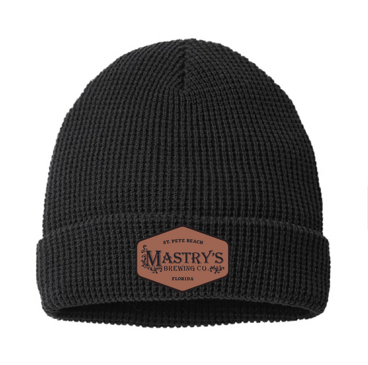 Mastry’s Leather Patch Beanie