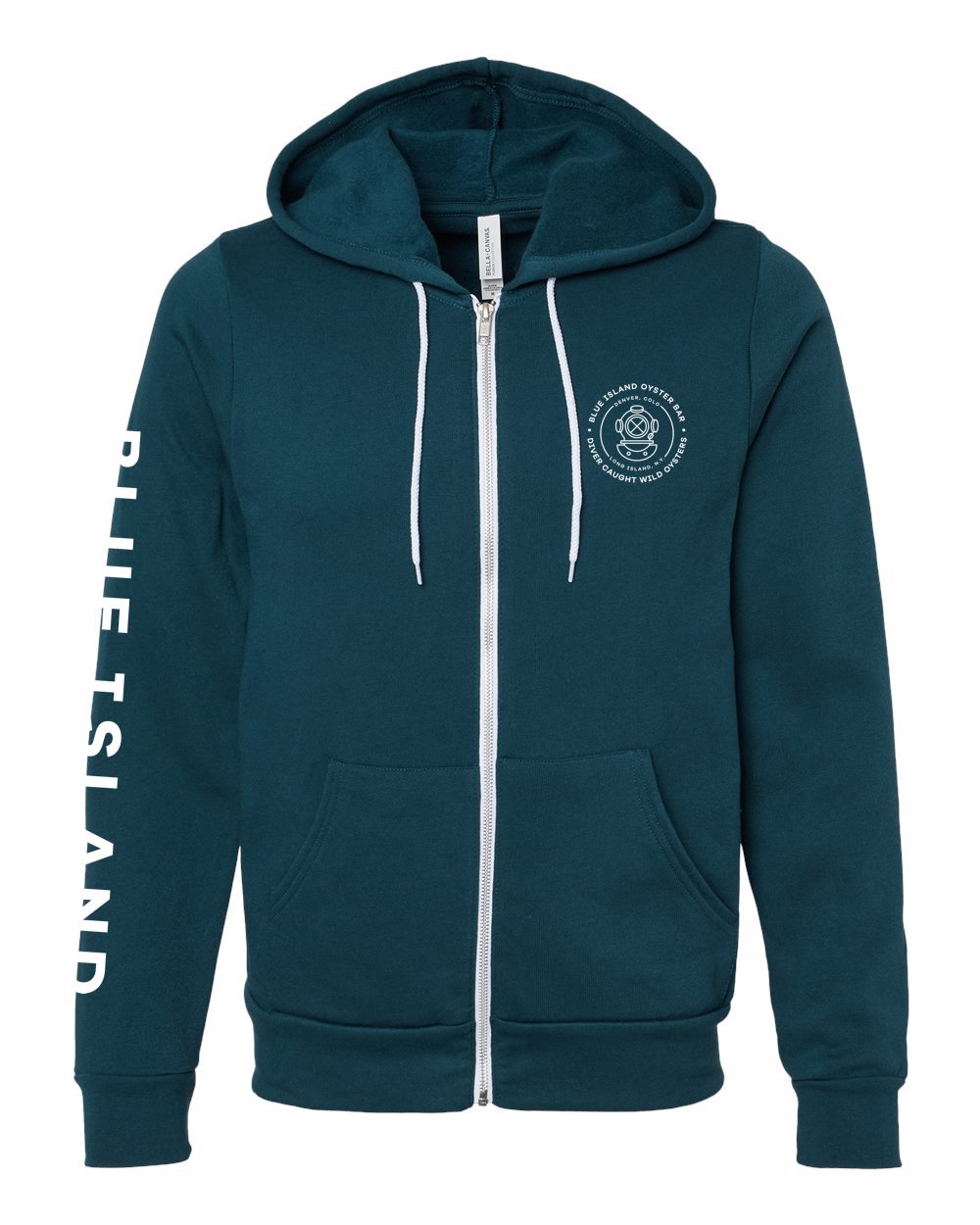 Blue Island Full Zip Sponge Fleece Hoodie