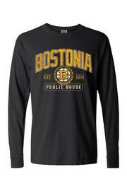 Bostonia Black & Gold Comfort Colors Long Sleeve T-Shirt - Men's