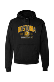 Bostonia Black & Gold Garment-Dyed Hoodie - Men's