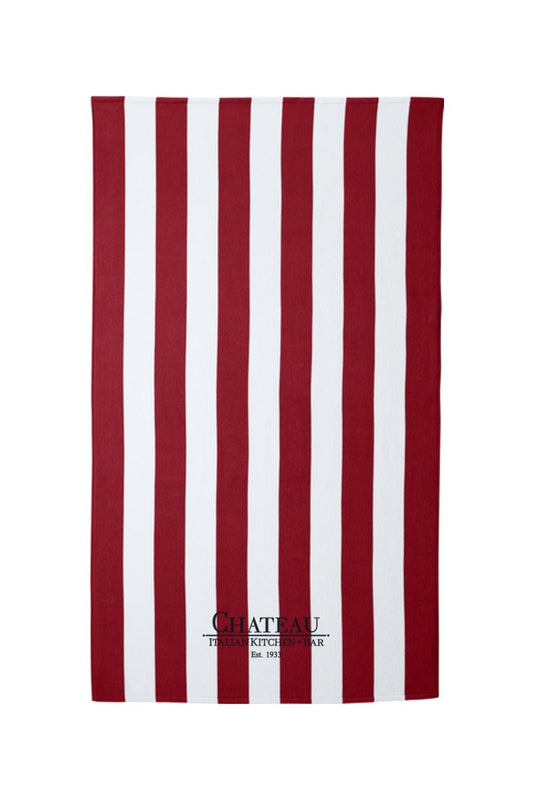 Chateau Italian Kitchen + Bar Cabana Stripe Beach Towel