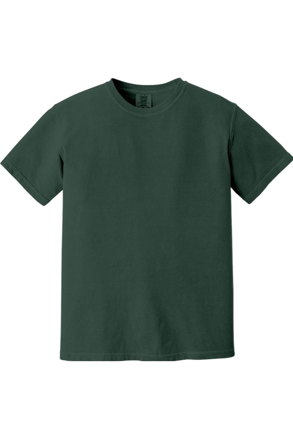 Forest green Comfort Colors short sleeve t-shirt in soft, garment-dyed ring spun cotton with a relaxed fit.