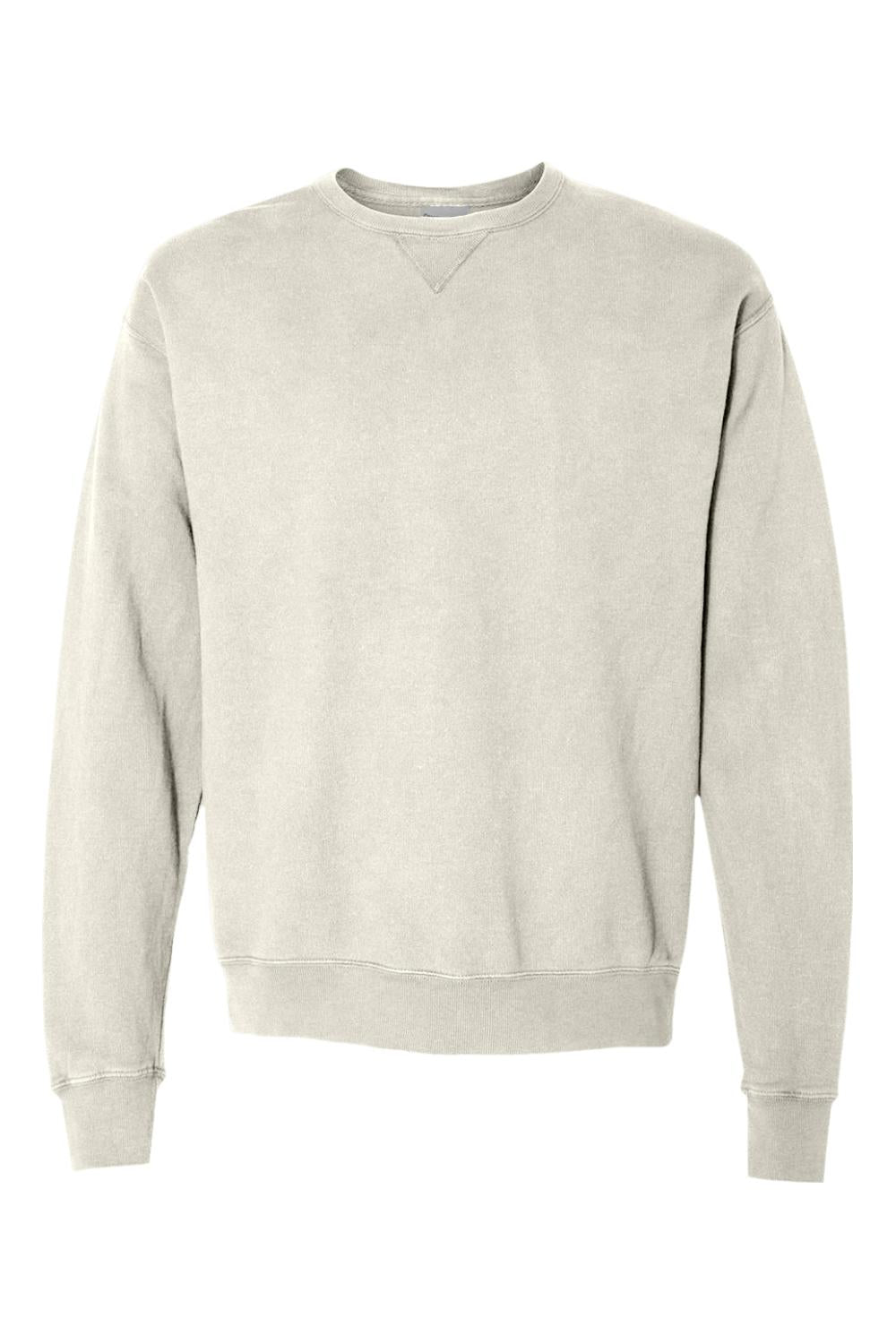 ComfortWash by Hanes garment-dyed crewneck sweatshirt in a light beige, featuring a classic fit and ribbed trim.