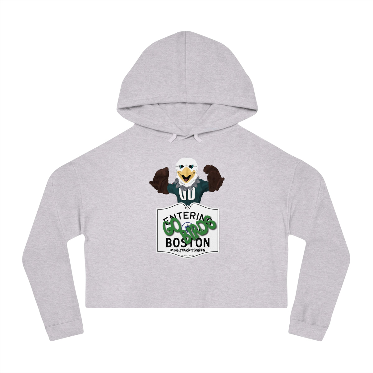 Crop Graphic Hoodie - Swoops in Boston