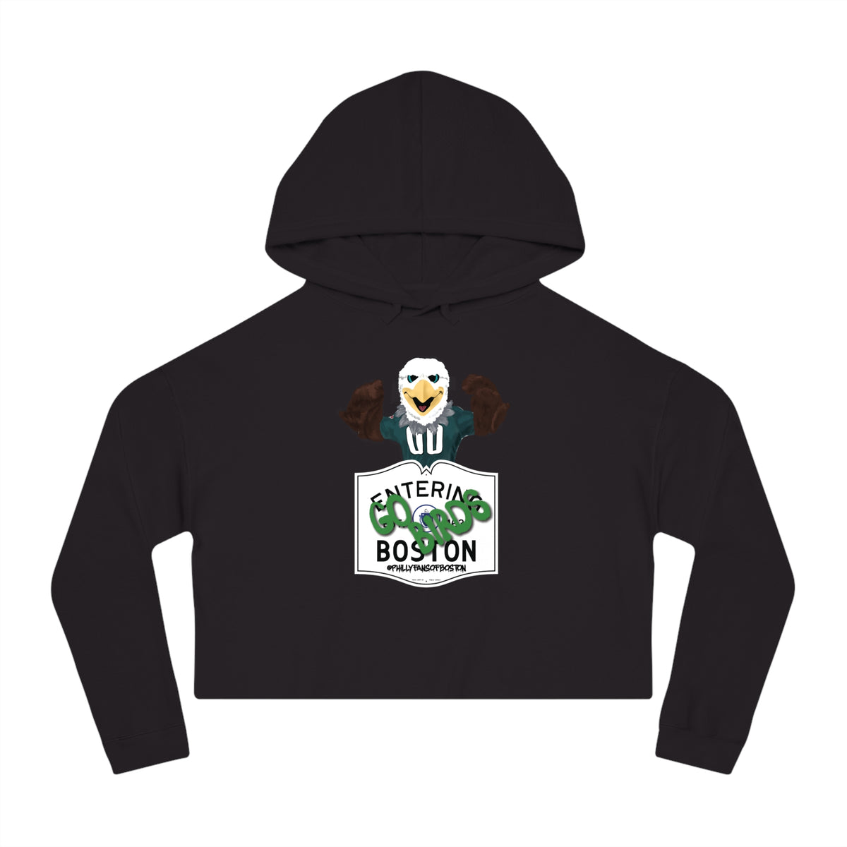 Crop Graphic Hoodie - Swoops in Boston
