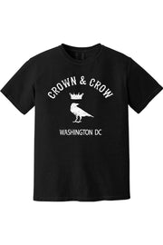Crown & Crow in White Unisex Garment-Dyed T-shirt