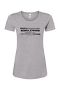 Staff Uniform - Minglewood Black Logo Women's Cotton Blend T-Shirt