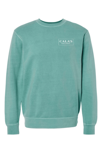 Cala's Grateful By The Sea Midweight Pigment-Dyed Crewneck Sweatshirt