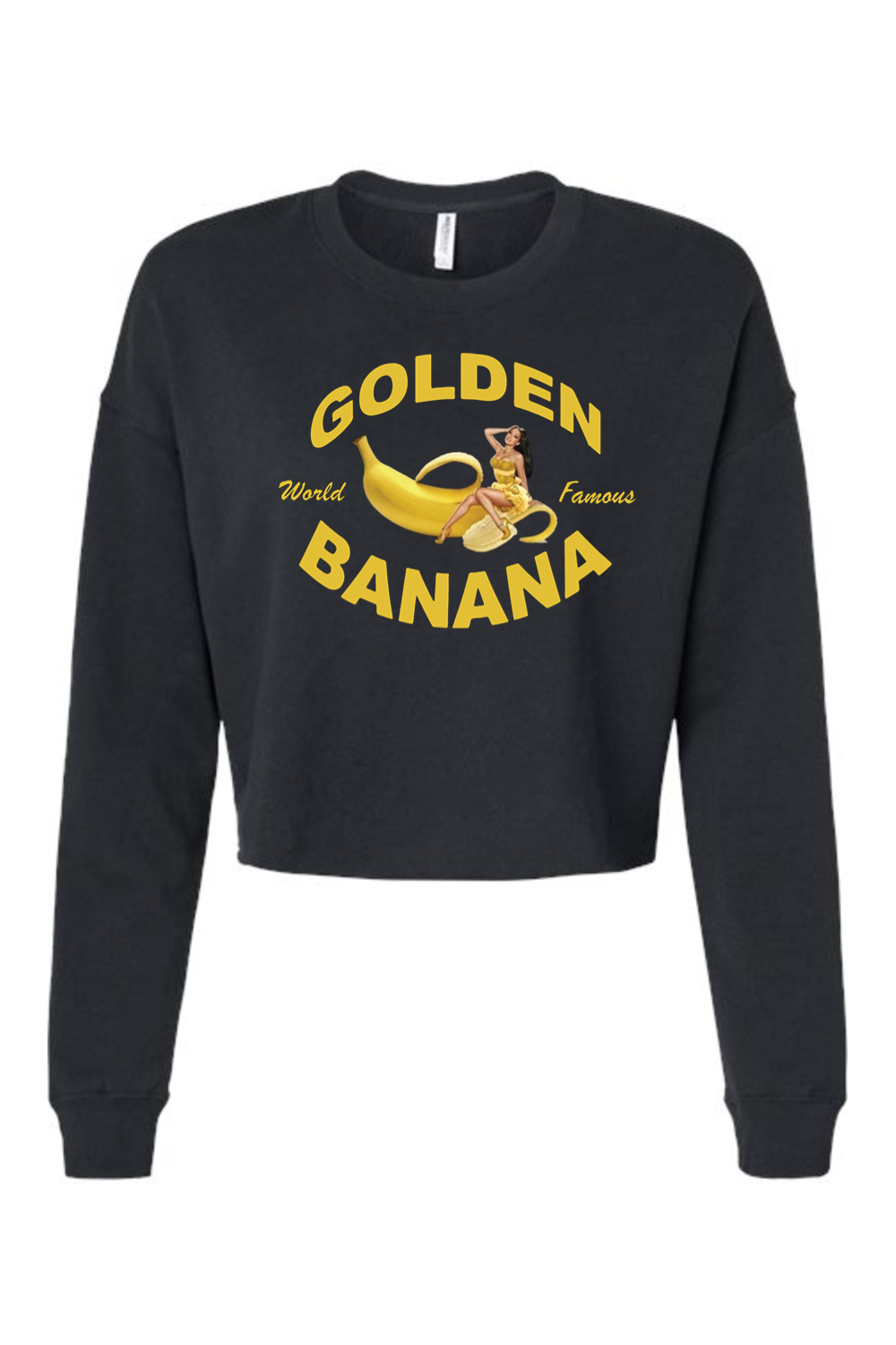 Golden Banana Women's Cropped Sweatshirt