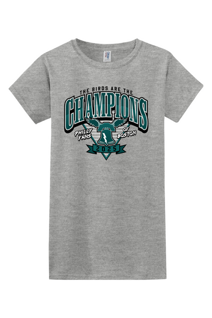 2025 Champs Philly Fans of Boston Cotton T-Shirt - Women's
