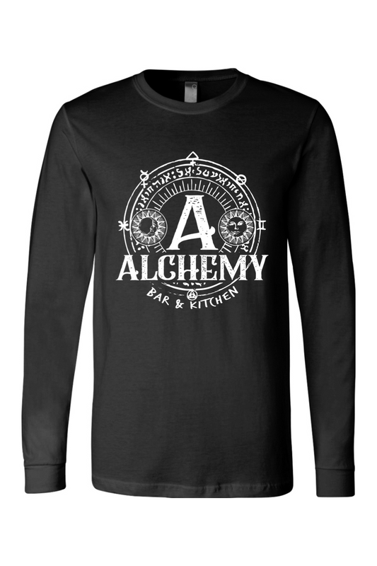 Staff Uniform - Alchemy White Logo Long Sleeve Cotton T-Shirt - Unisex