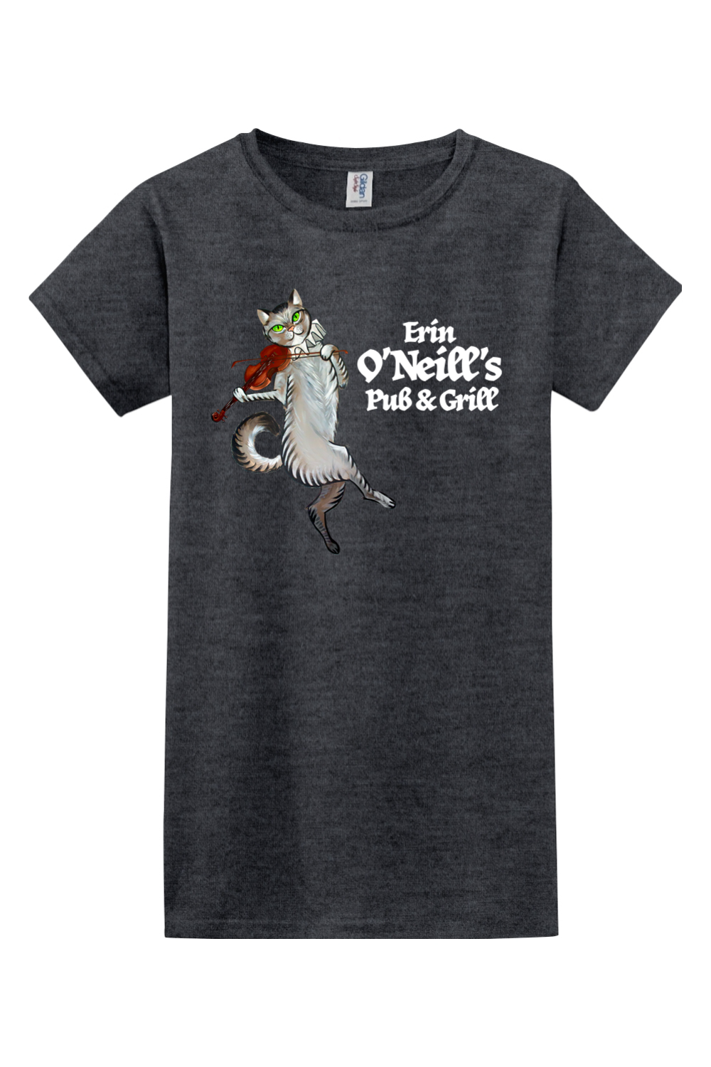 Erin O'Neill's Cat Cotton Dark Colored T-Shirt - Women's