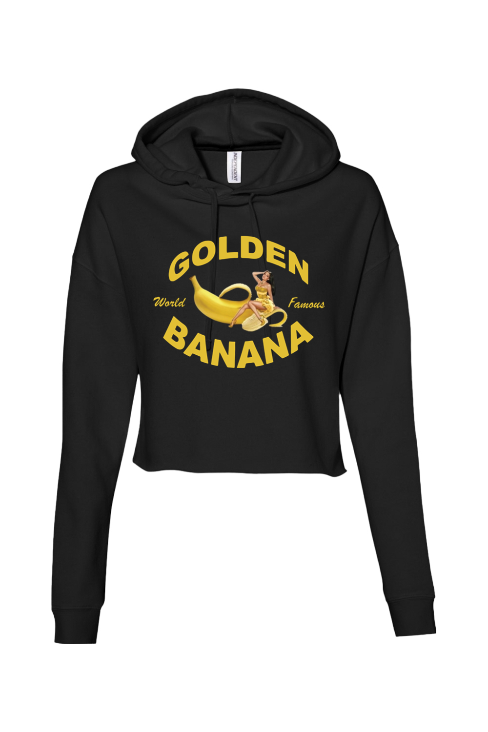 Golden Banana Women’s Cropped Hooded Sweatshirt