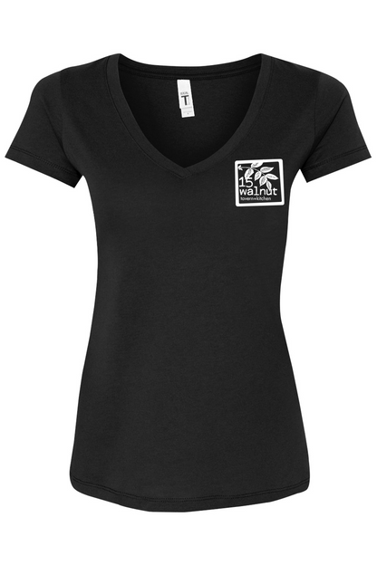 Staff Uniform - 15 Walnut Ladies Cotton Blend V-Neck T-Shirt