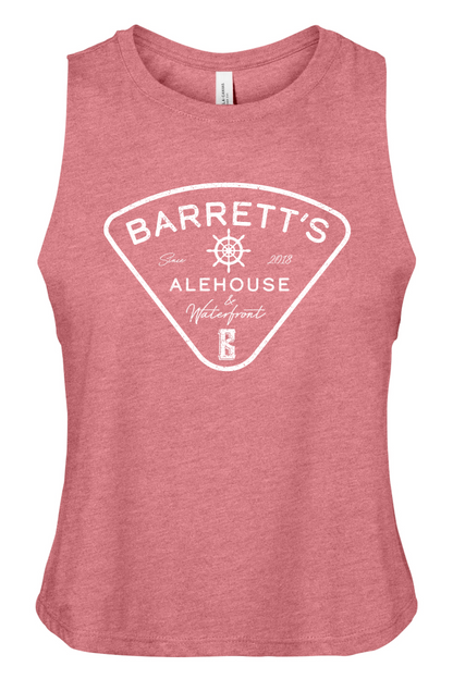 Barrett's Alehouse & Waterfront Women's Racerback Cropped Tank