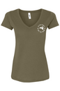 The Ford Supports Police - Fire - Military - Women's Cotton Blend V-Neck T-Shirt