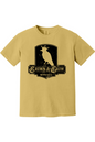 Crown & Crow in Black Distressed Unisex Garment-Dyed T-shirt