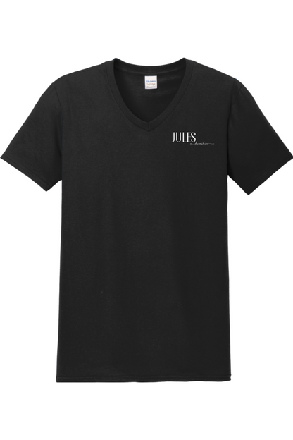 Jules on Devonshire Unisex V-Neck T-Shirt