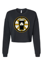Black Gold and Beer Women's Crop Sweatshirt