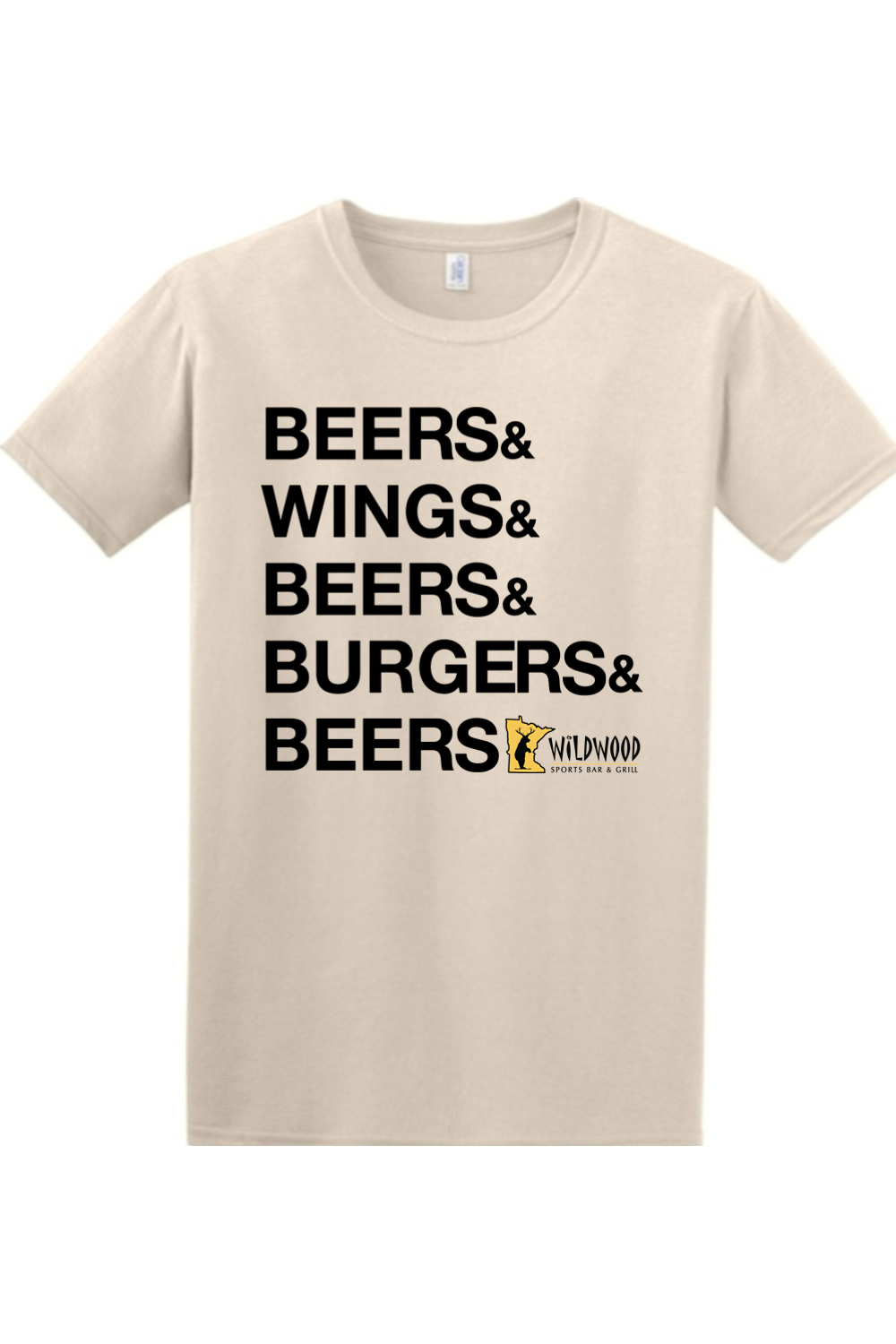 Wildwood Beers & Wings & Beers & Burgers & Beers T-shirt