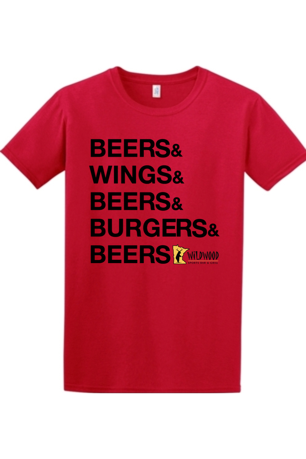 Wildwood Beers & Wings & Beers & Burgers & Beers T-shirt