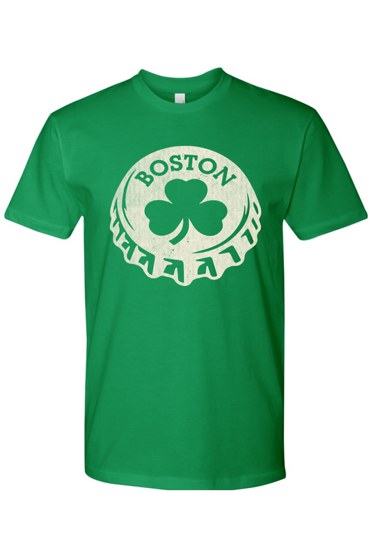 Boston Lucky Shamrock Cap Unisex Cotton T-Shirt