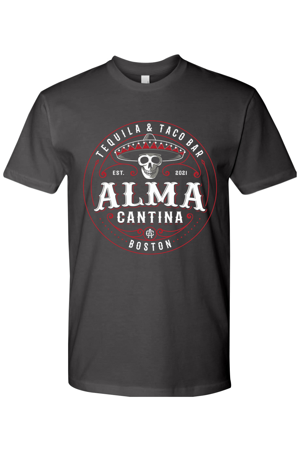 Alma Cantina Unisex Graphic T-Shirt - Classic Logo Front