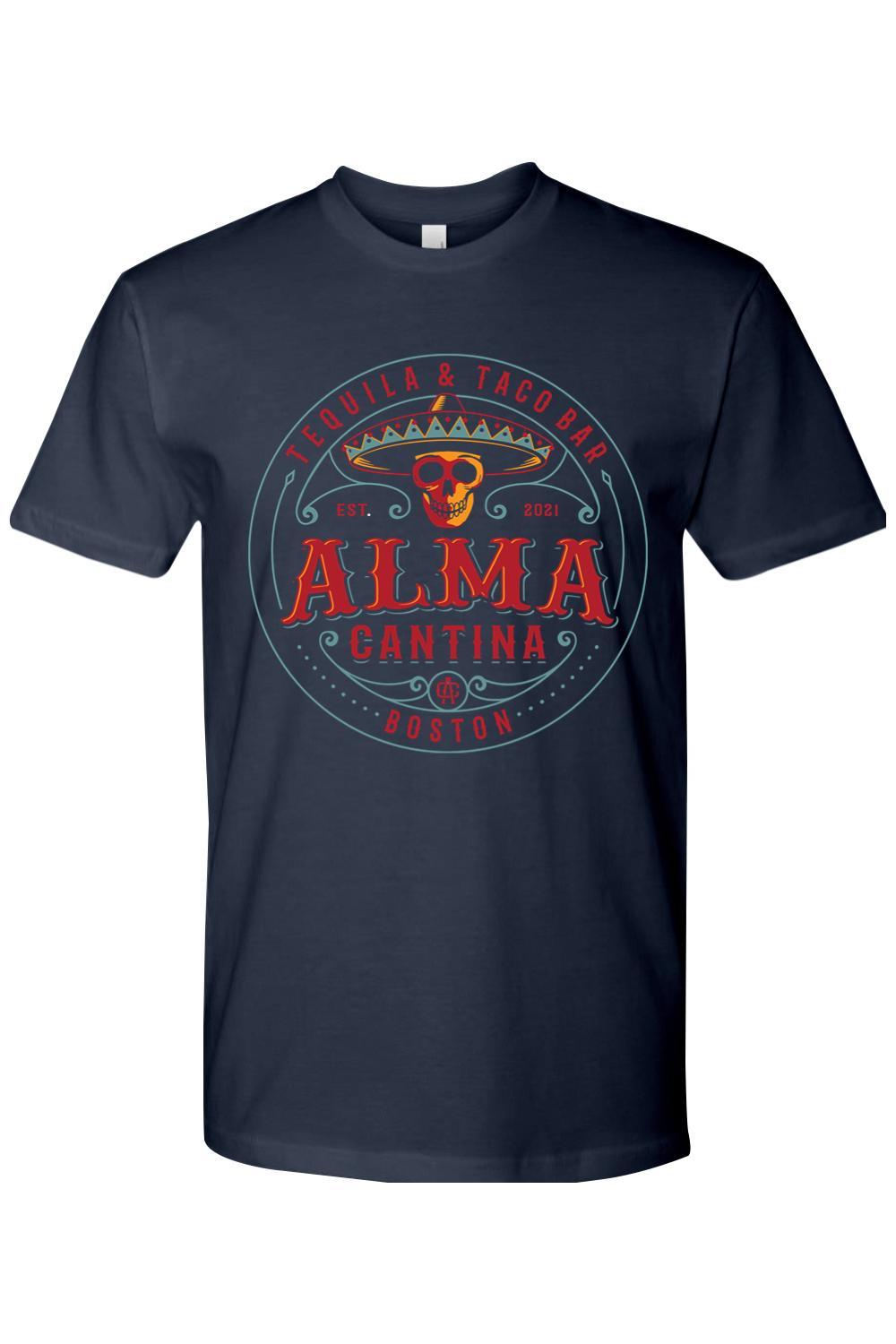 Alma Cantina Unisex Graphic T-Shirt - Classic Logo Front