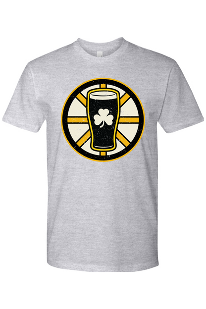 Beer, Hockey, Black & Gold 100% Cotton T-Shirt - Unisex