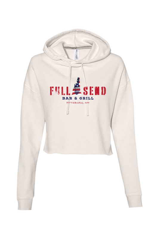 Full Send Red, White & Blue Women’s Cropped Hoodie