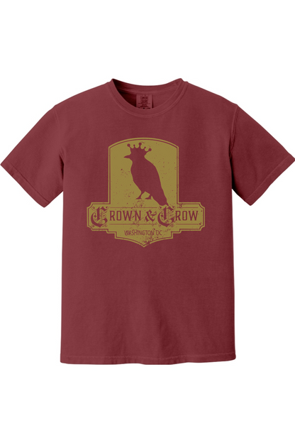 Crown & Crow in Gold Distressed Unisex Garment-Dyed T-shirt