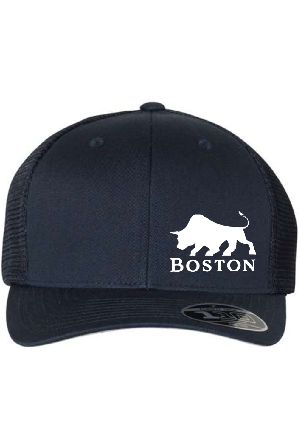 White Bull Boston Flexfit Mesh Back Hat