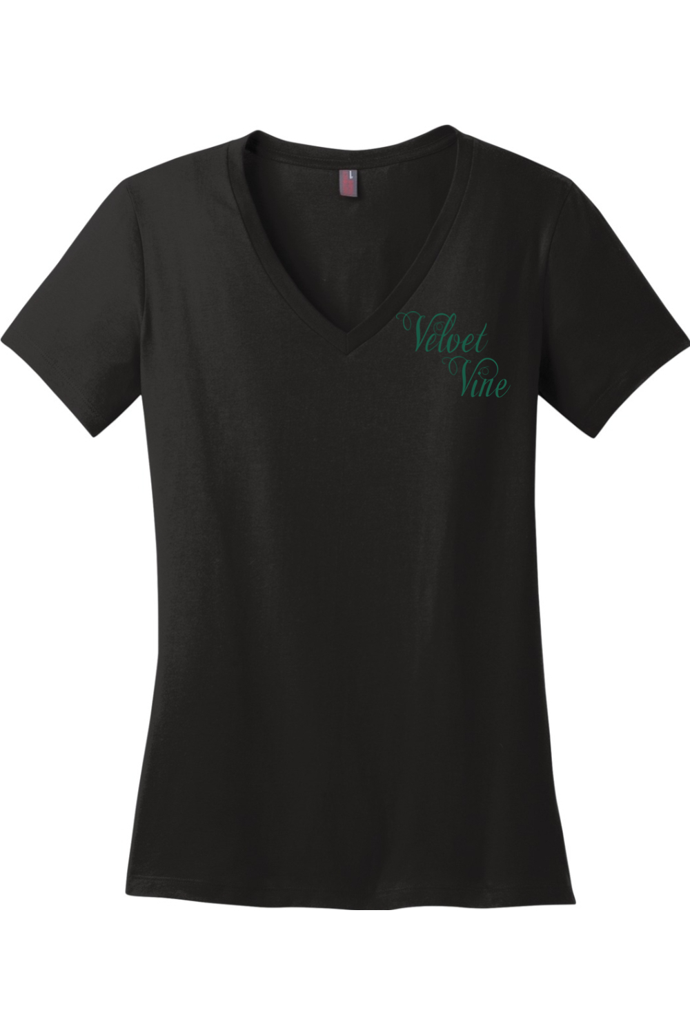 Velvet Vine Green Logo V-Neck T-Shirt - Women's