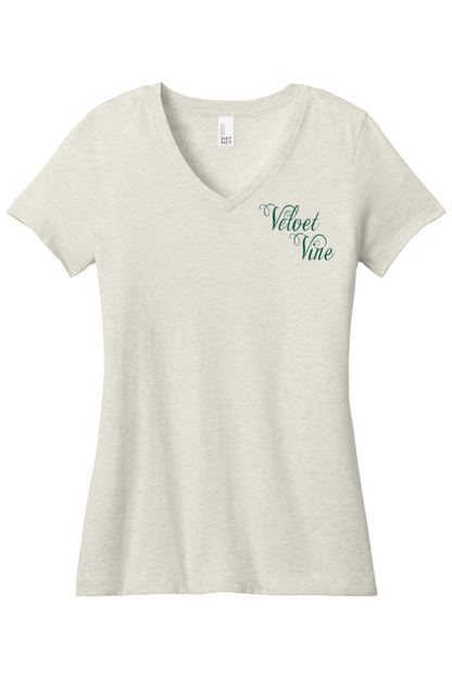 Velvet Vine Green Logo V-Neck T-Shirt - Women's