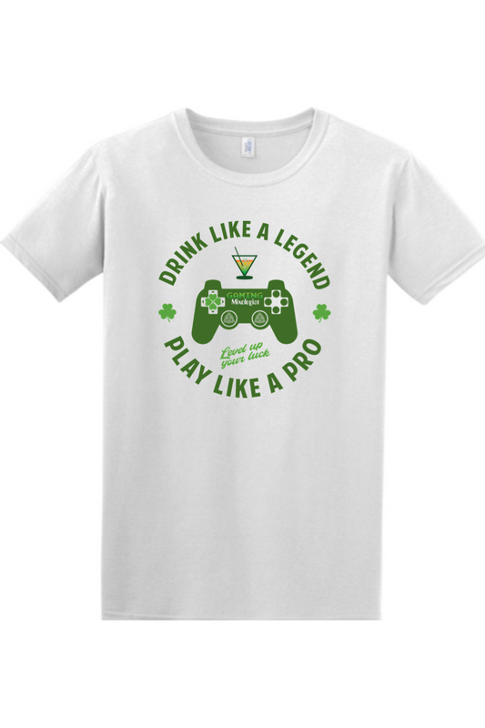 Gaming Mixologist St. Patrick's Day Relaxed Fit Cotton T-Shirt - Unisex