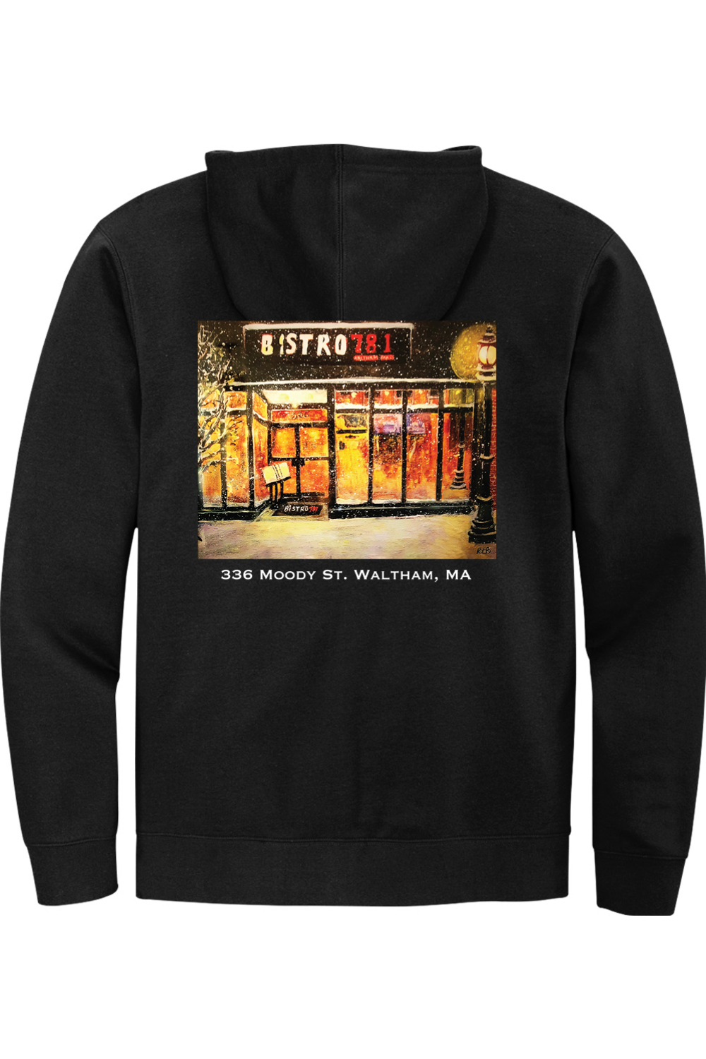 Bistro 781 Painting Midweight Full-Zip Hooded Sweatshirt