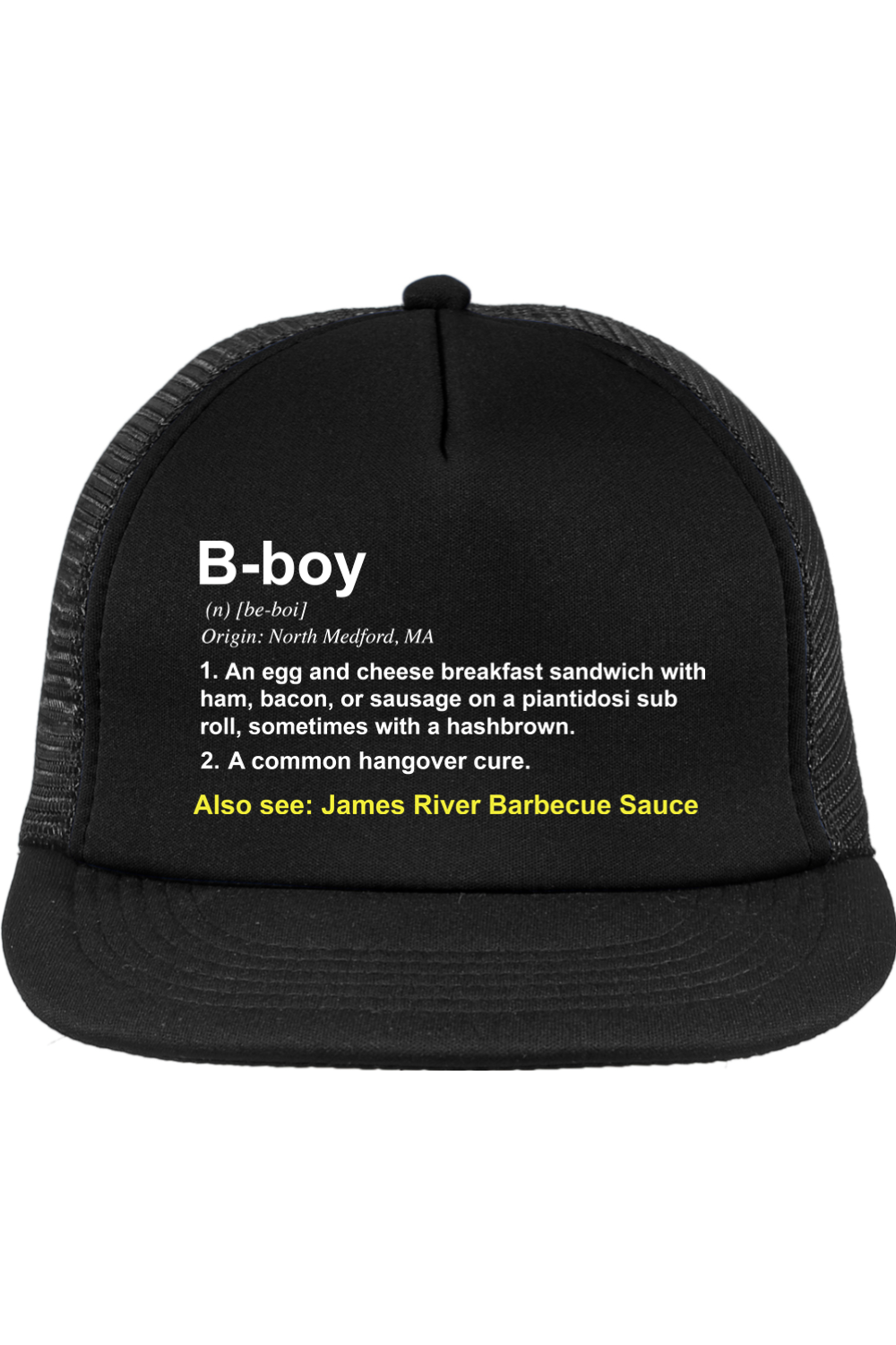 B-Boy Definition Flat Bill Snapback Trucker Cap