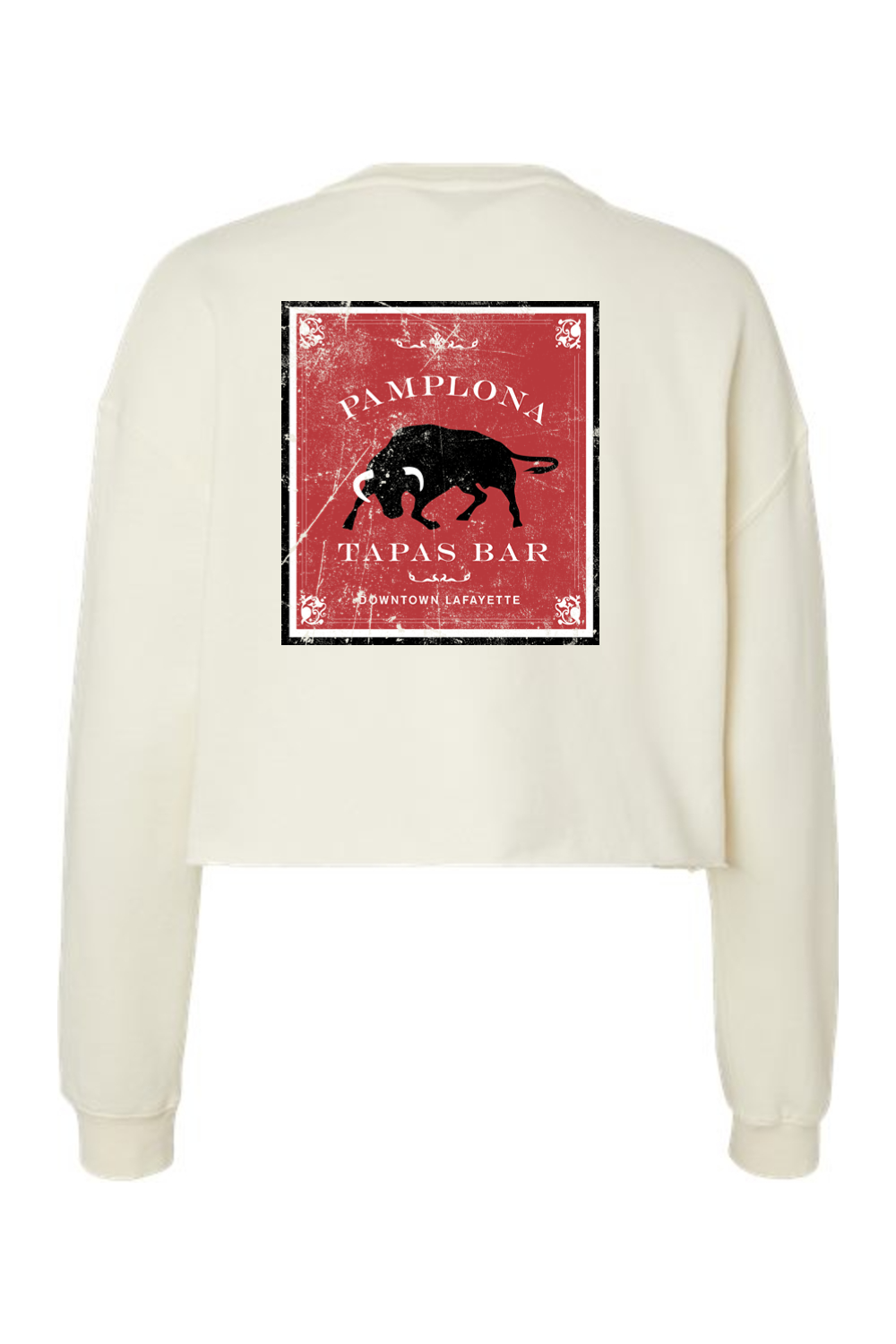 Pamplona Tapas Bar Cropped Crewneck Sweatshirt