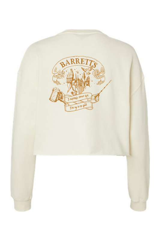 Barrett's Alehouse "I Solemnly Swear" Women's Cropped Crewneck