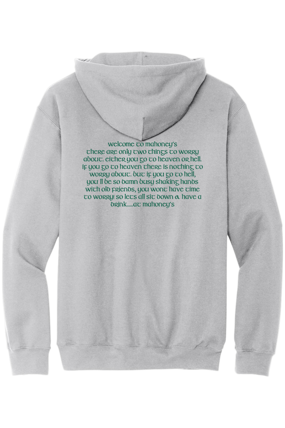 Welcome to Mahoney's in Green Unisex Midweight Hoodie