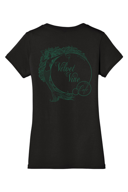 Velvet Vine Green Logo V-Neck T-Shirt - Women's