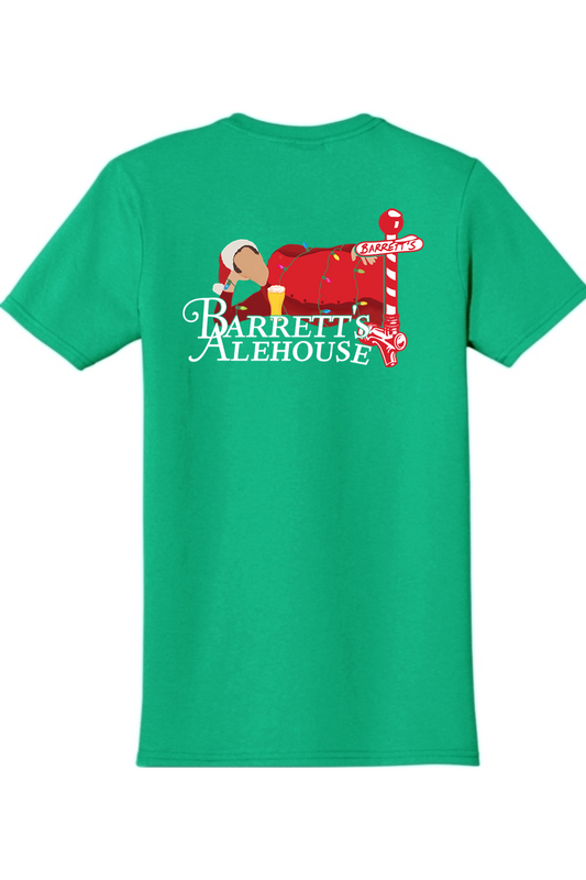 Barrett's Alehouse Santa Cotton T-Shirt - Unisex