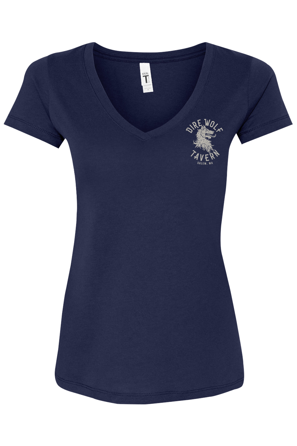 Dire Wolf Tavern Logo Women's Cotton Blend V-Neck T-Shirt