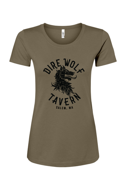 Dire Wolf Tavern Logo Women's Cotton Blend T-Shirt