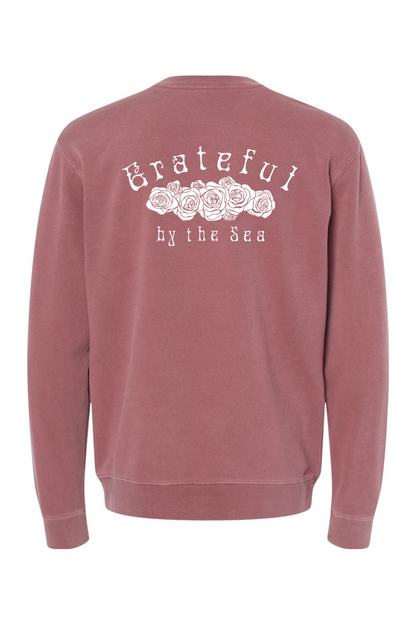 Cala's Grateful By The Sea Midweight Pigment-Dyed Crewneck Sweatshirt